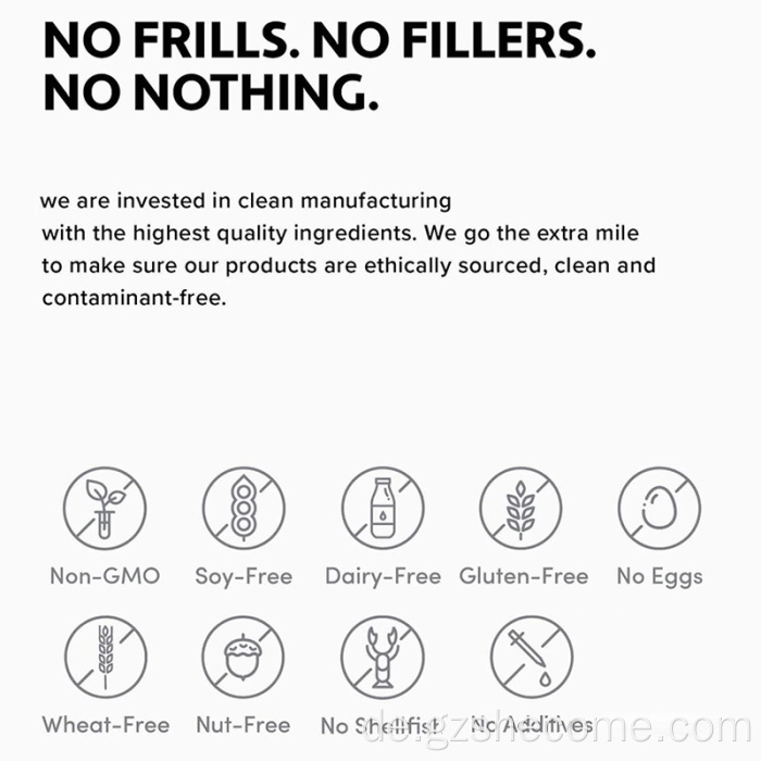 Multi -Kollagen -Peptide unblaceed Kollagenpeptidepulver